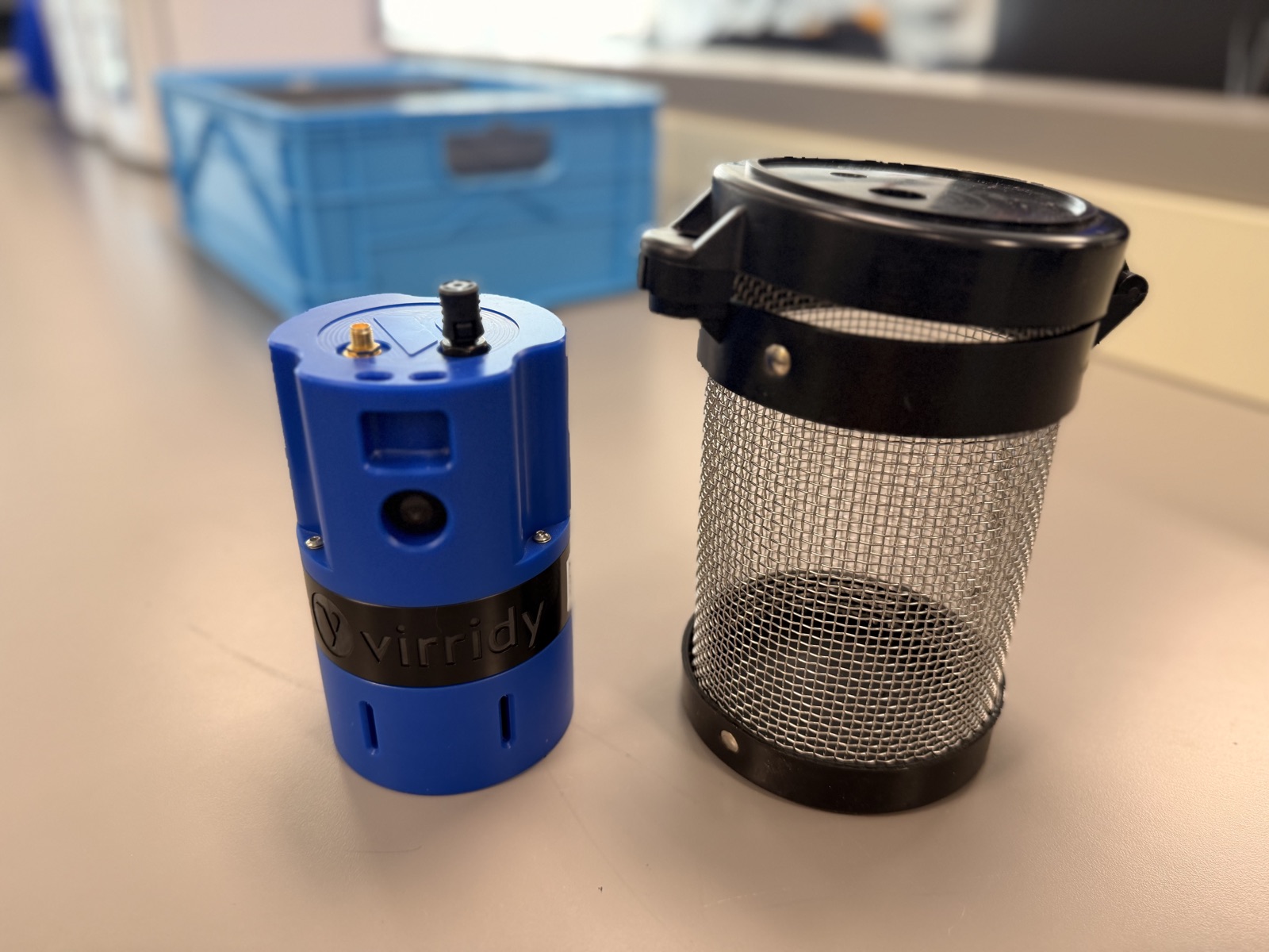 Lume sensor beside the open protective cage